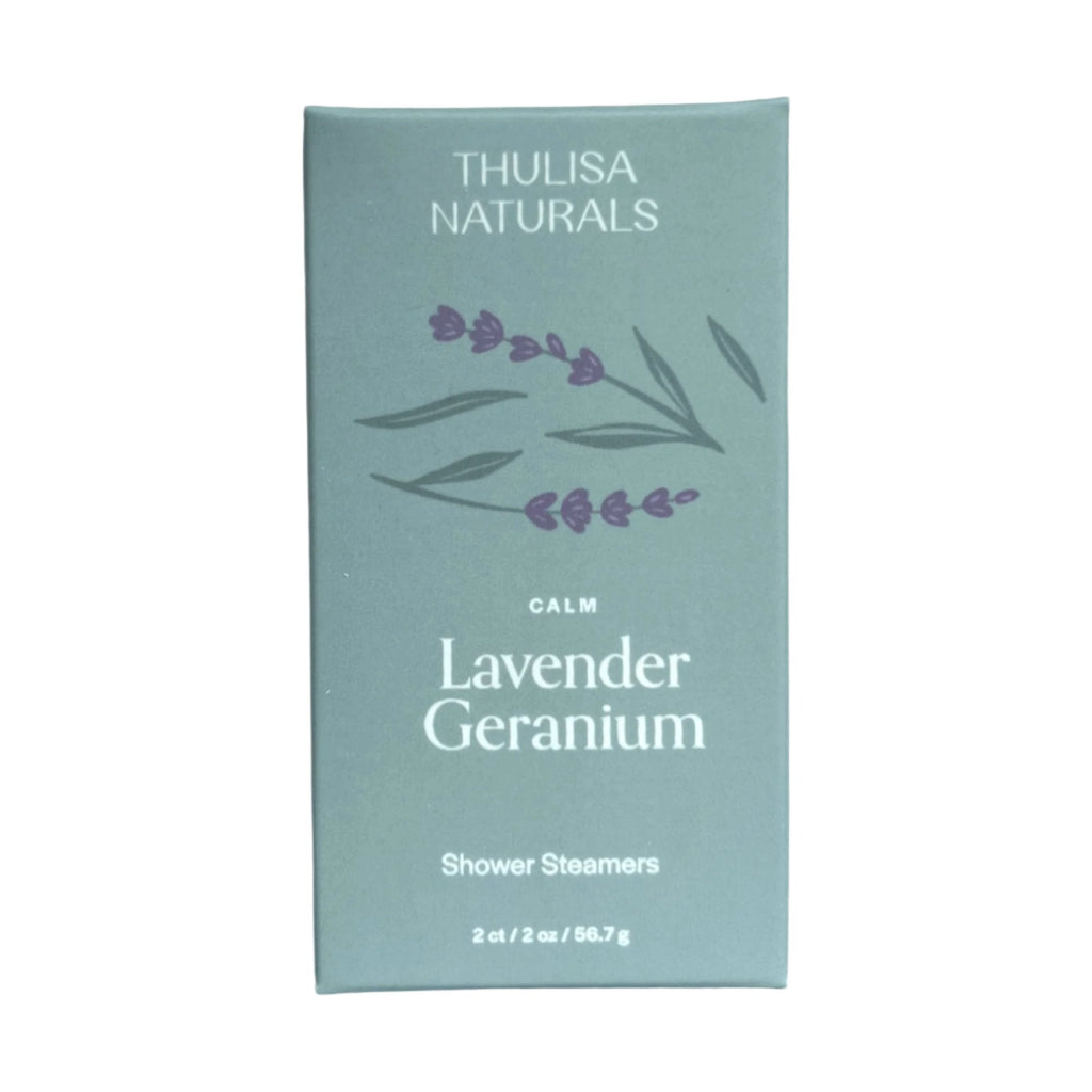 Thulisa Naturals - Calm Lavender Geranium Shower Steamers -2 Pack