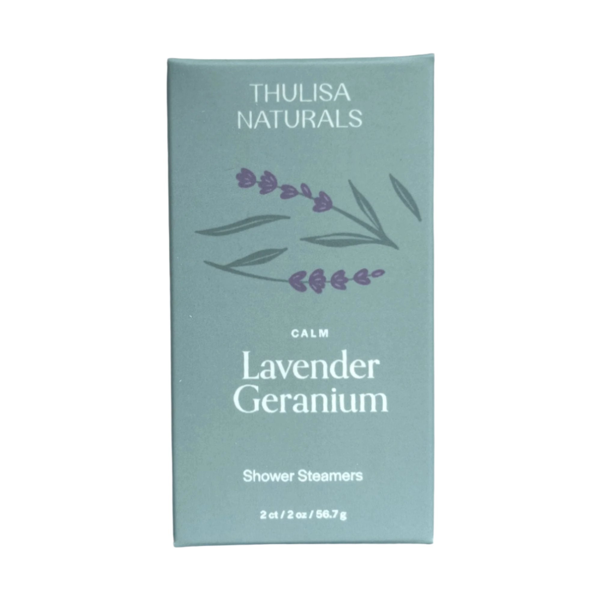 Thulisa Naturals - Calm Lavender Geranium Shower Steamers -2 Pack