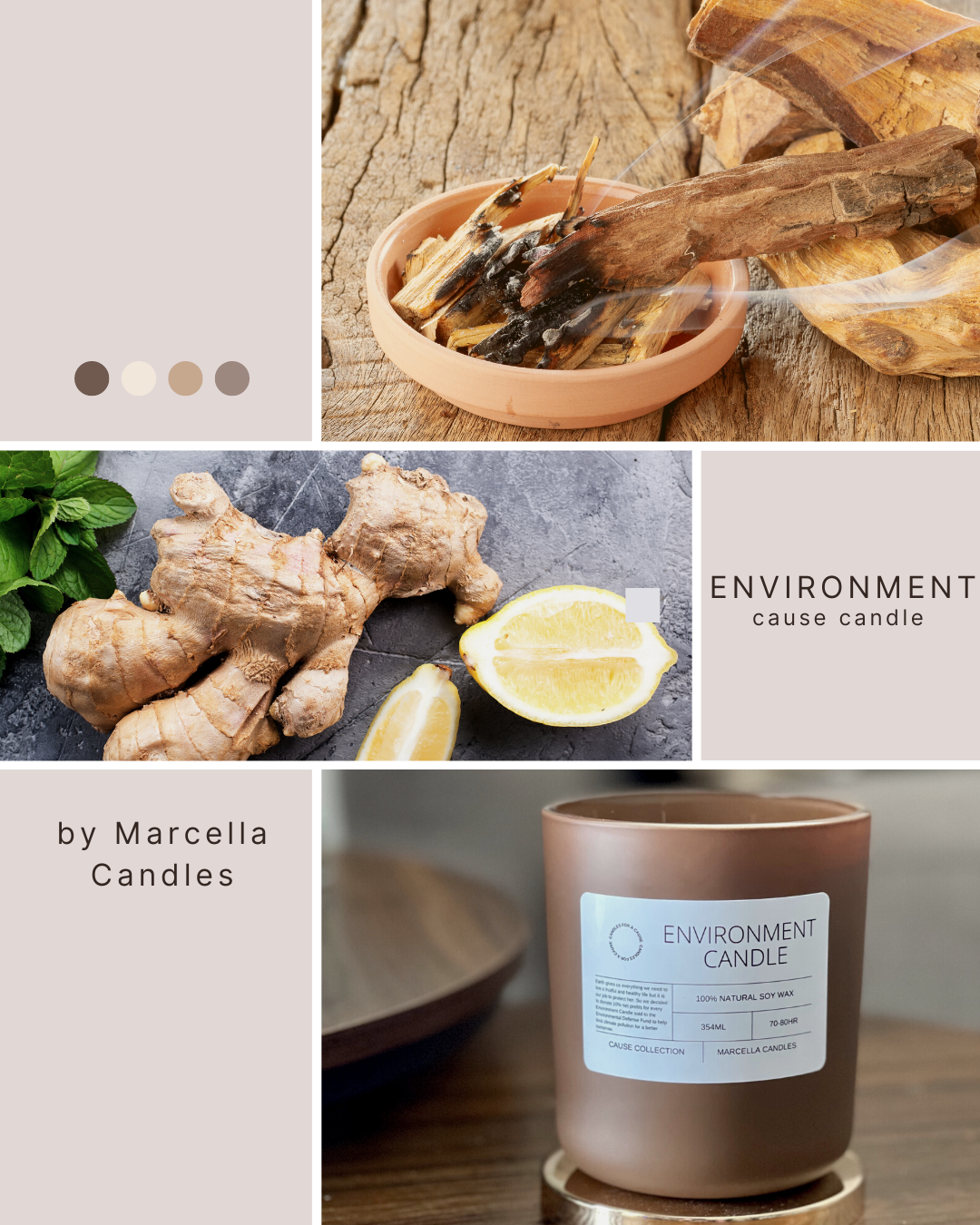 Marcella Candles - Palo Santo Candle - Environment Awareness