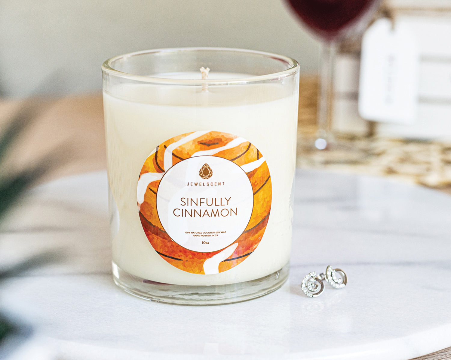 JewelScent - Sinfully Cinnamon 10oz Signature Jewelry Candle