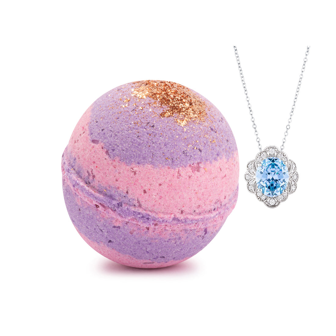 JewelScent - Cinnamon Sugar Plum 10oz Necklace Bath Bomb