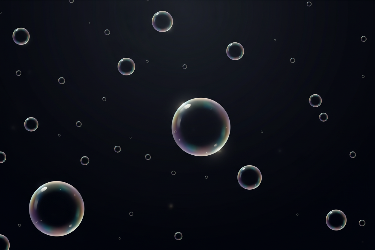 dark background with bubbles