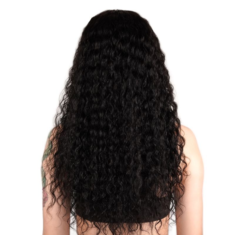 Private Label - Deep Wave 13x4 Transparent Lace Front Human Hair Wig