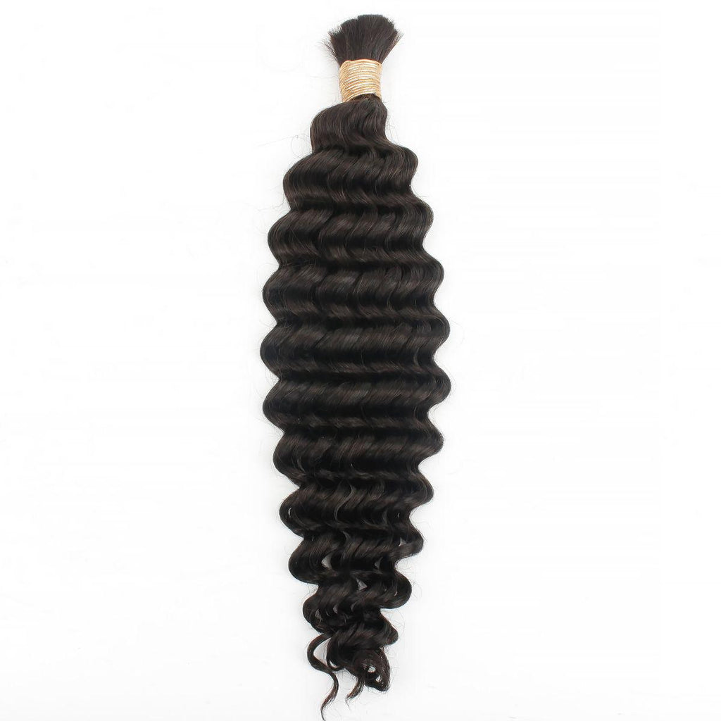 Private Label - Deep Wave Bulk 100% Human Braiding Hair