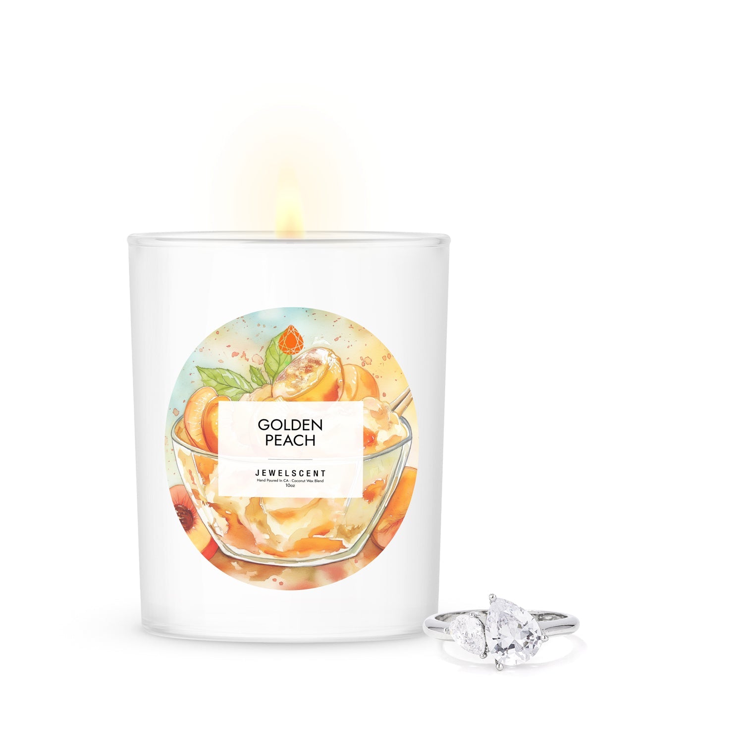 JewelScent - Golden Peach 10oz Signature Jewelry  Candle