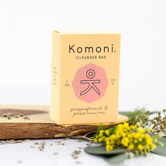 Komoni - Grapefruit Geranium Face & Body Cleanser Bar