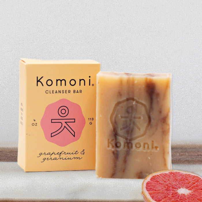 Komoni - Grapefruit Geranium Face & Body Cleanser Bar