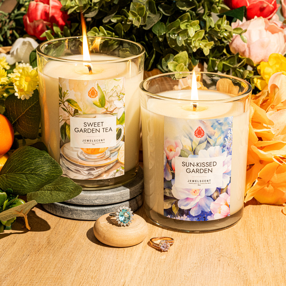 JewelScent - Sun-Kissed Garden 18oz Home Jewelry Candle