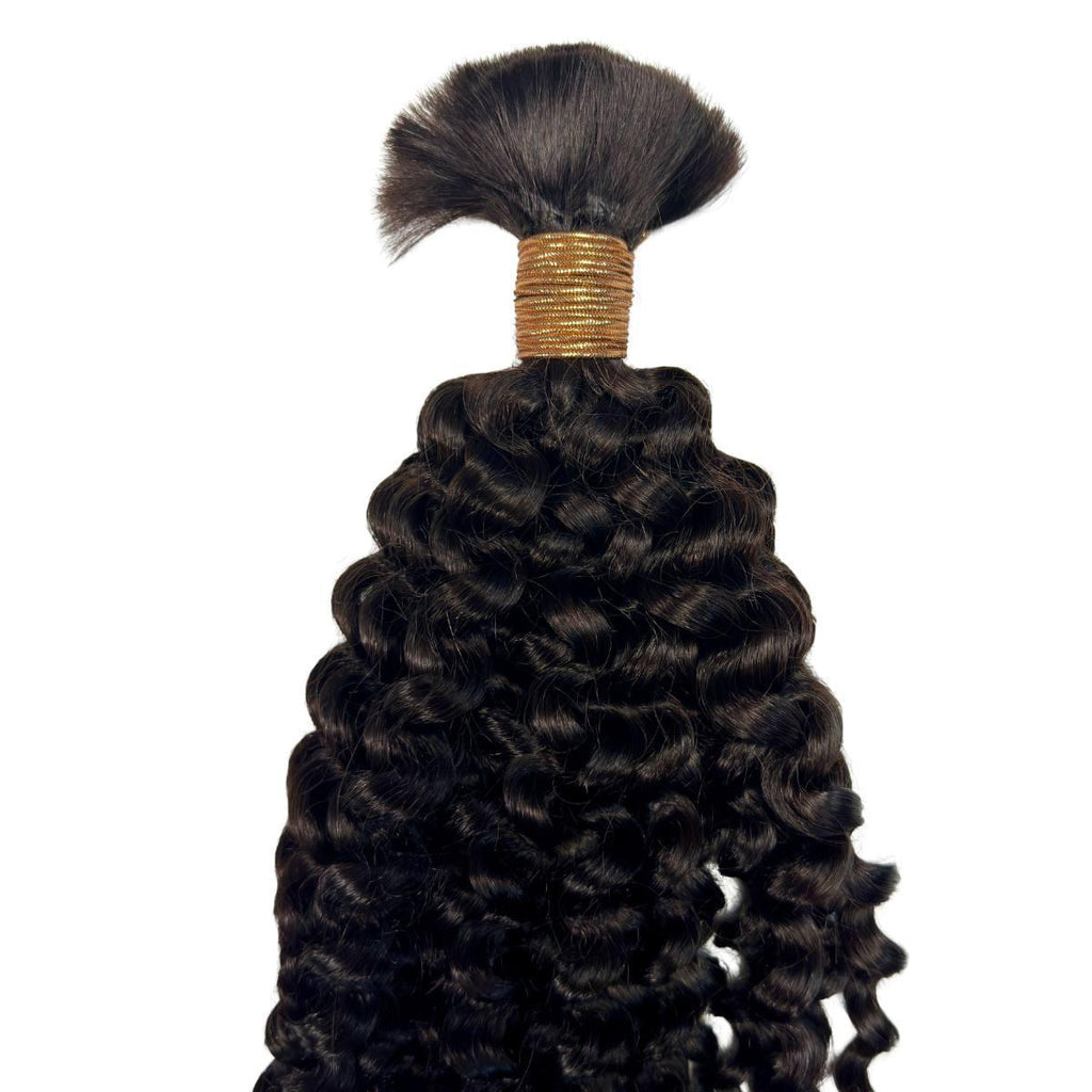Private Label - Kinky Curly Bulk 100% Human Braiding Hair