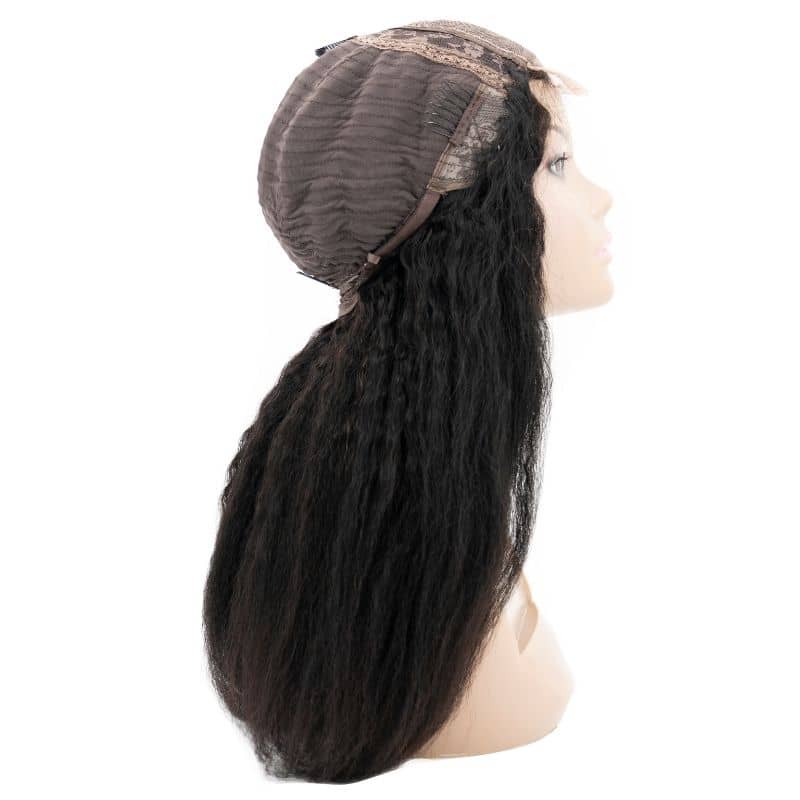 Private Label - Kinky Straight 4x4 Transparent Lace 100% Human Hair Closure Wig