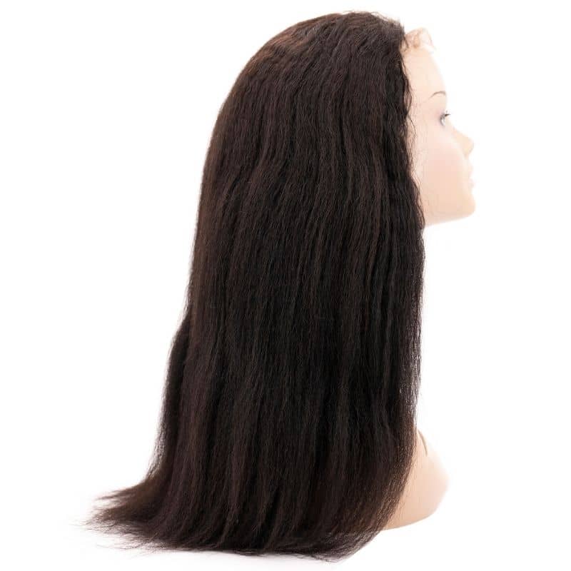 Private Label - Kinky Straight 4x4 Transparent Lace 100% Human Hair Closure Wig