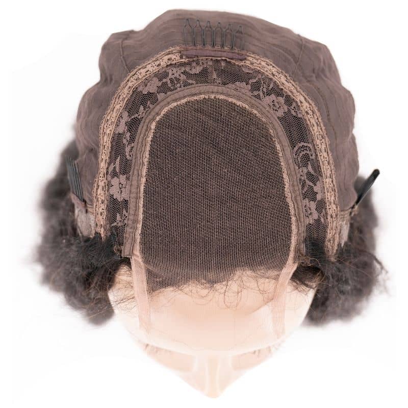 Private Label - Kinky Straight 4x4 Transparent Lace 100% Human Hair Closure Wig