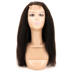 Private Label - Kinky Straight 4x4 Transparent Lace 100% Human Hair Closure Wig