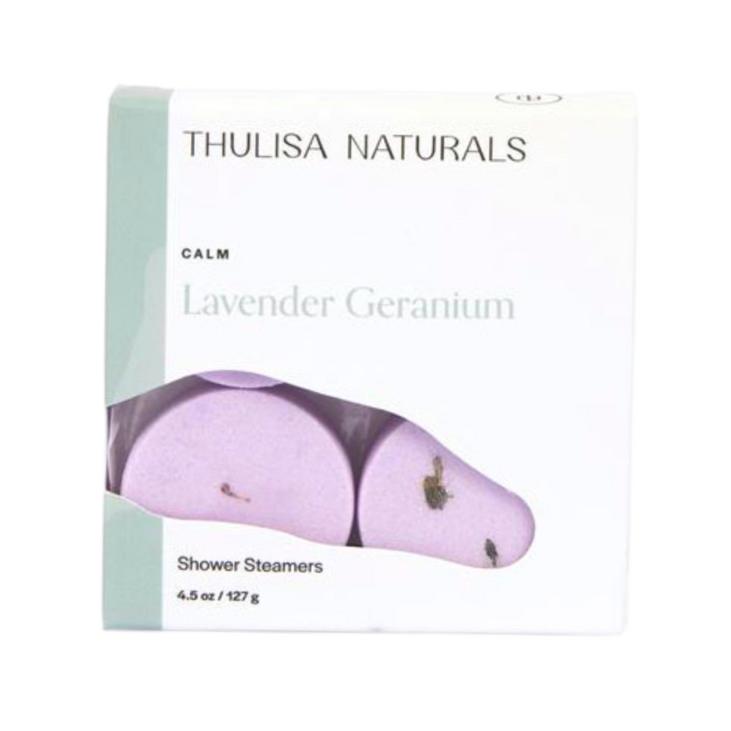 Thulisa Naturals - Calm Lavender Geranium Shower Steamers - 4 Pack
