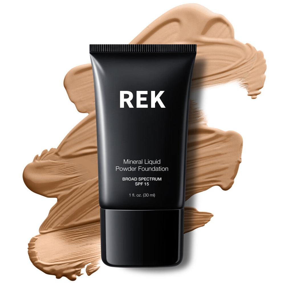 REK Cosmetics - Light Nude | Mineral Liquid Powder Foundation with SPF 15