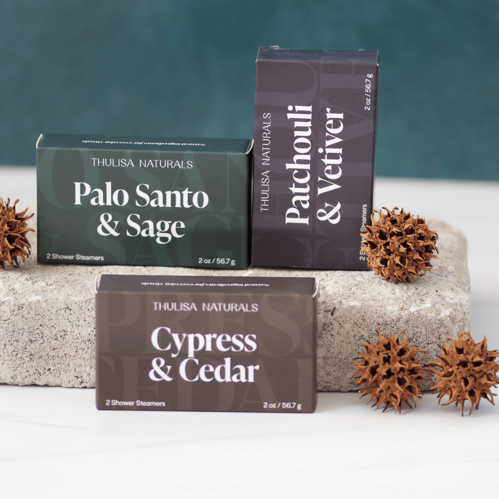 Thulisa Naturals - Made for Men Palo Santo Shower Steamer Duo