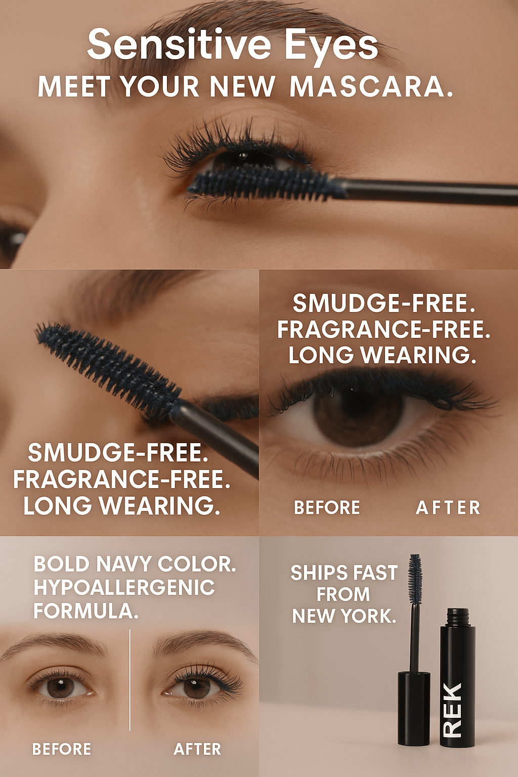 REK Cosmetics - Navy Sensitive Mascara