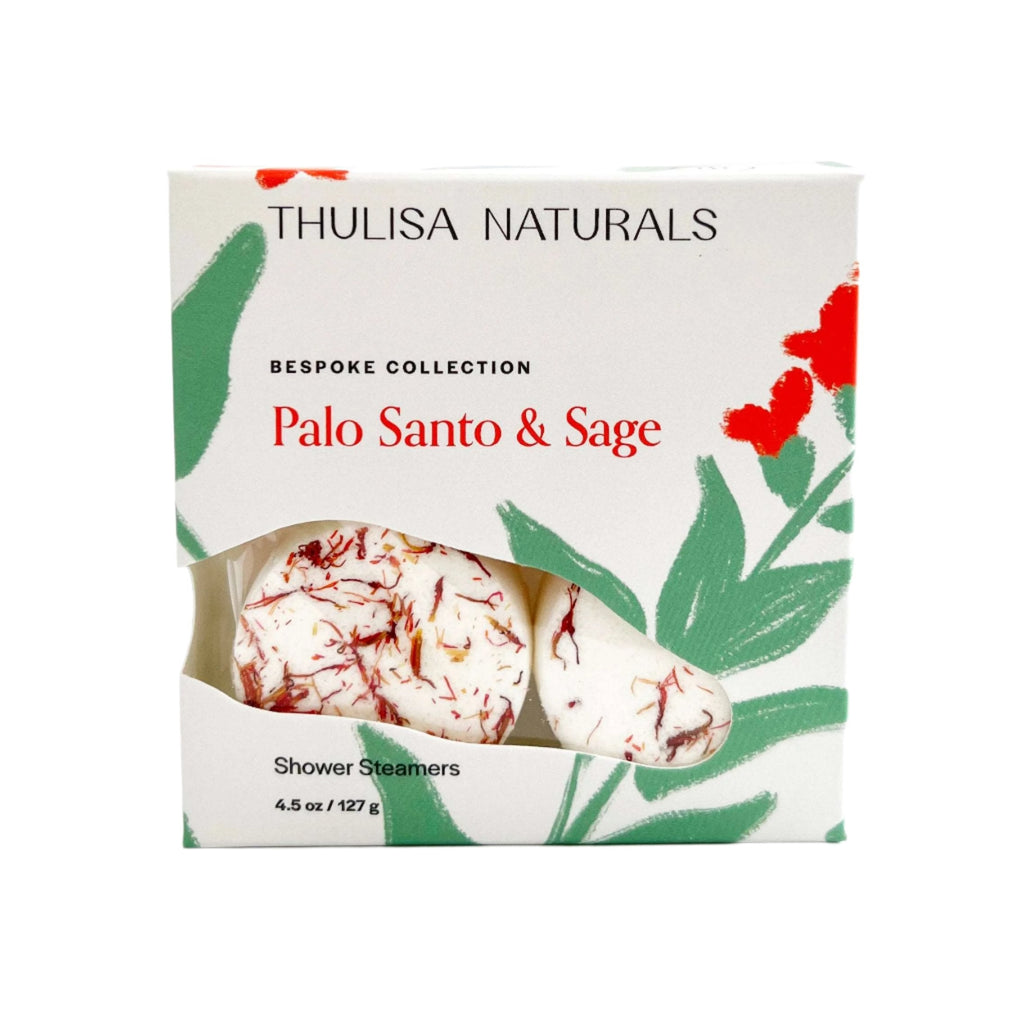 Thulisa Naturals - Palo Santo & Sage Shower Steamers- 4 Pack