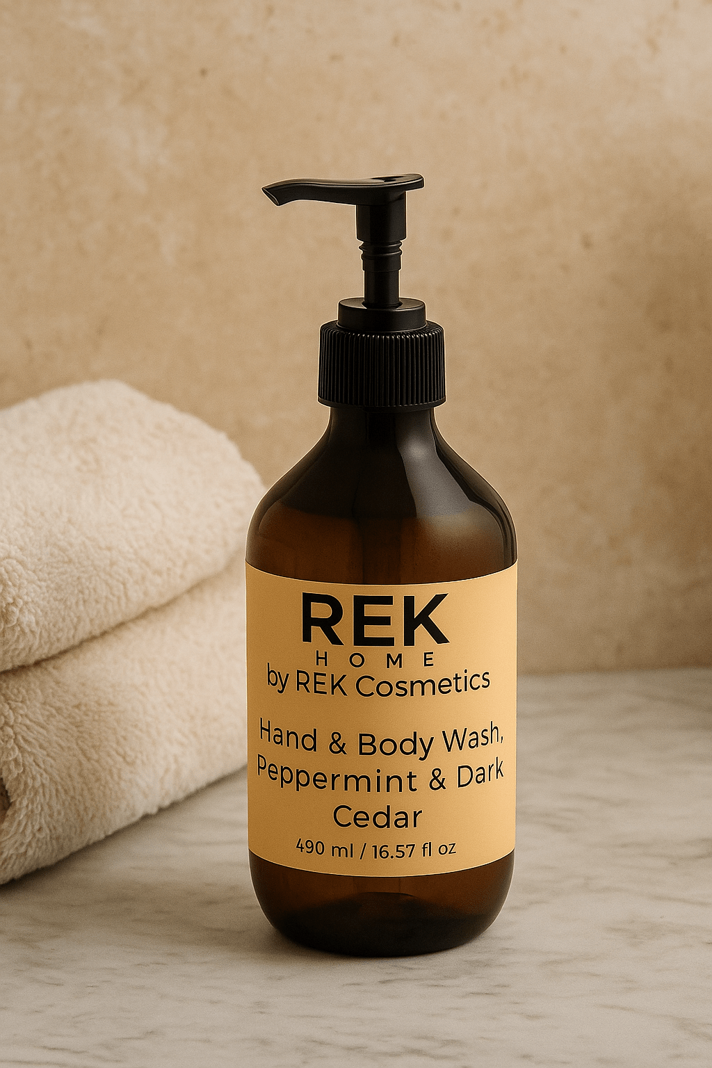 REK Cosmetics - Peppermint & Dark Cedar Hand & Body Wash