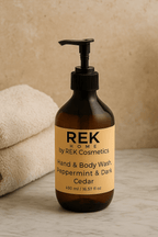 REK Cosmetics - Peppermint & Dark Cedar Hand & Body Wash