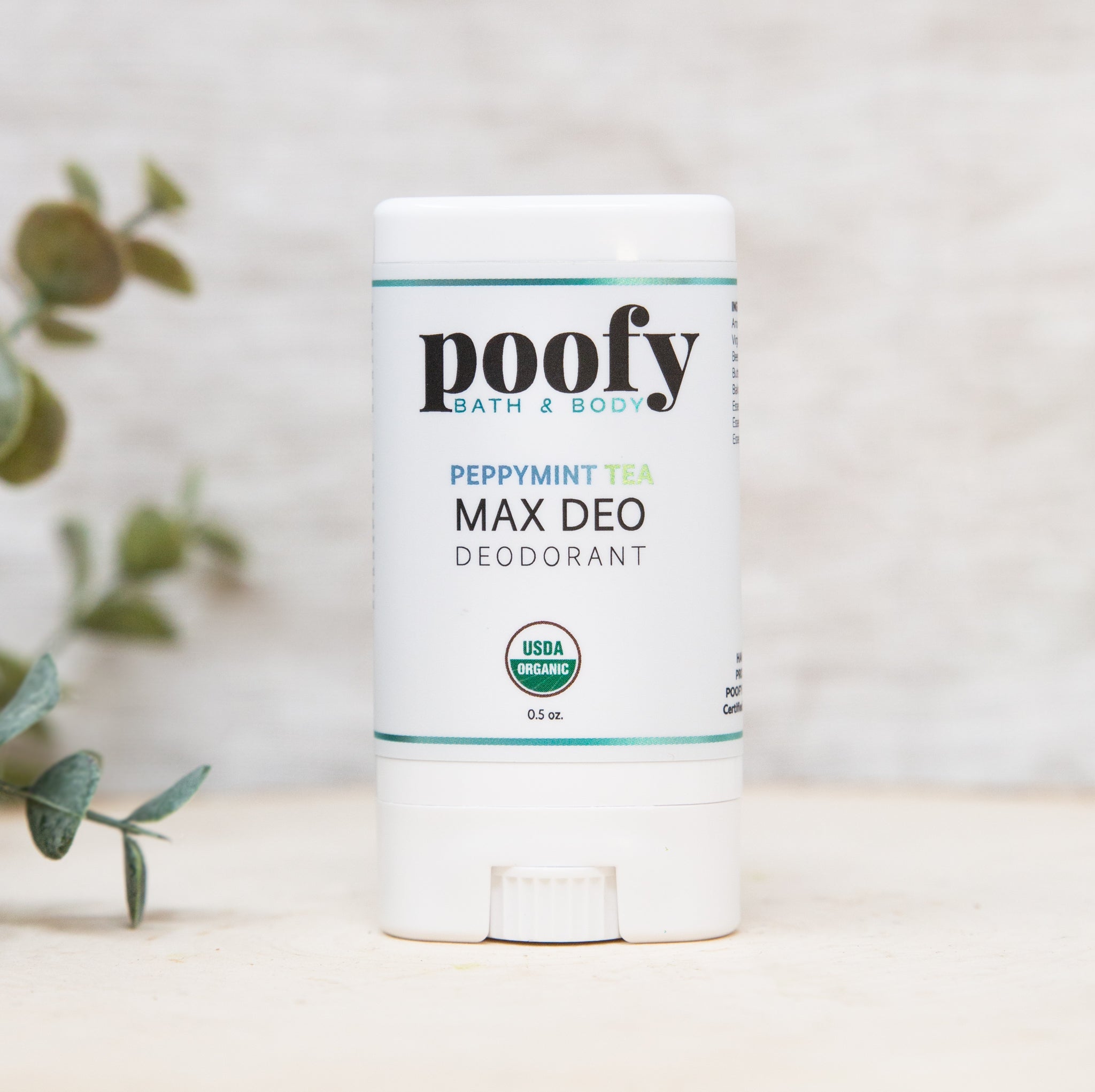 Poofy Organics -Max Deo Peppymint Tea Deodorant Organic – Travel