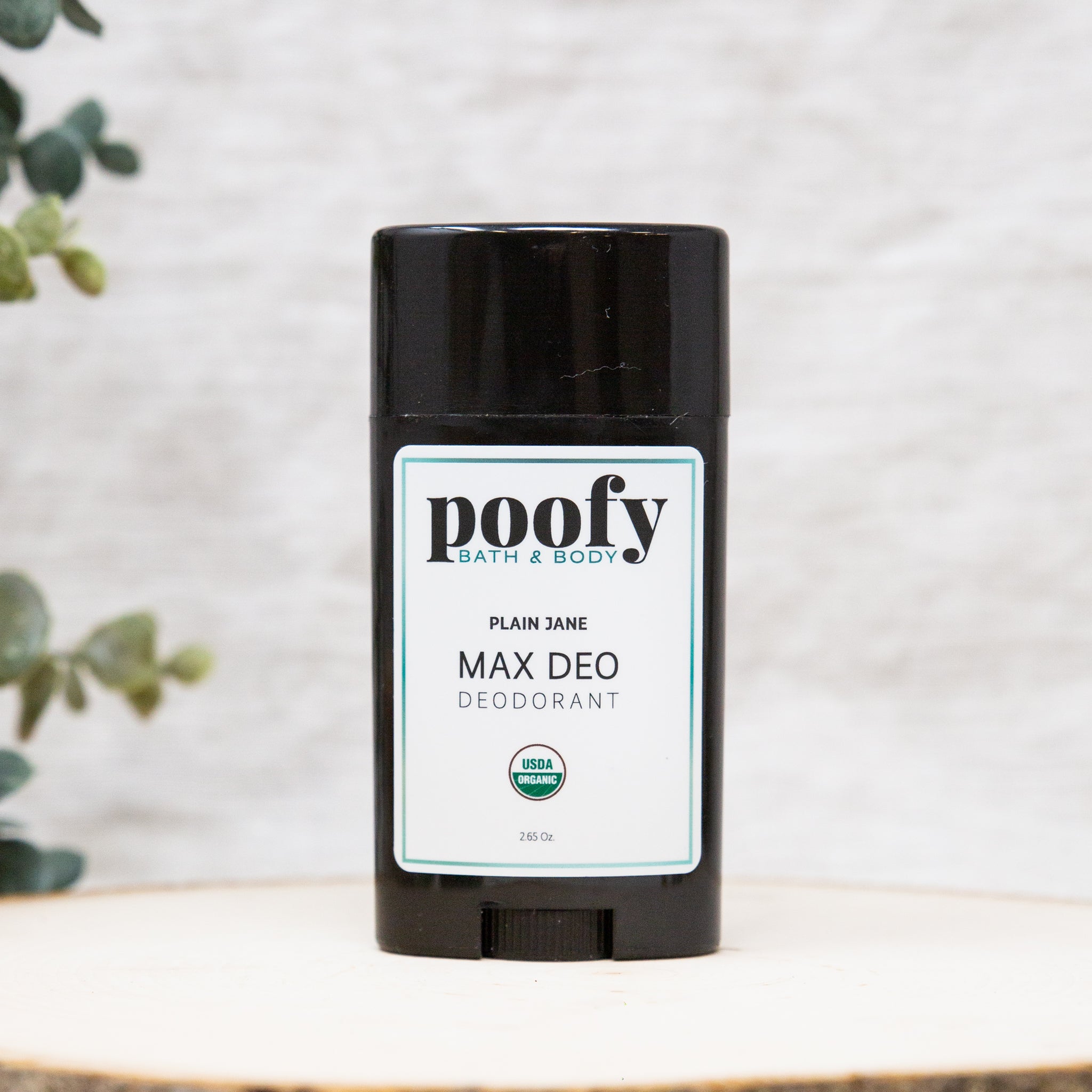 Poofy Organics - MAX DEO Plain Jane Deodorant (Unscented) Organic