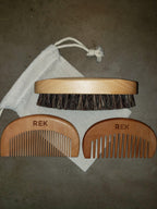 REK Cosmetics - Beard Brush and Comb Kit