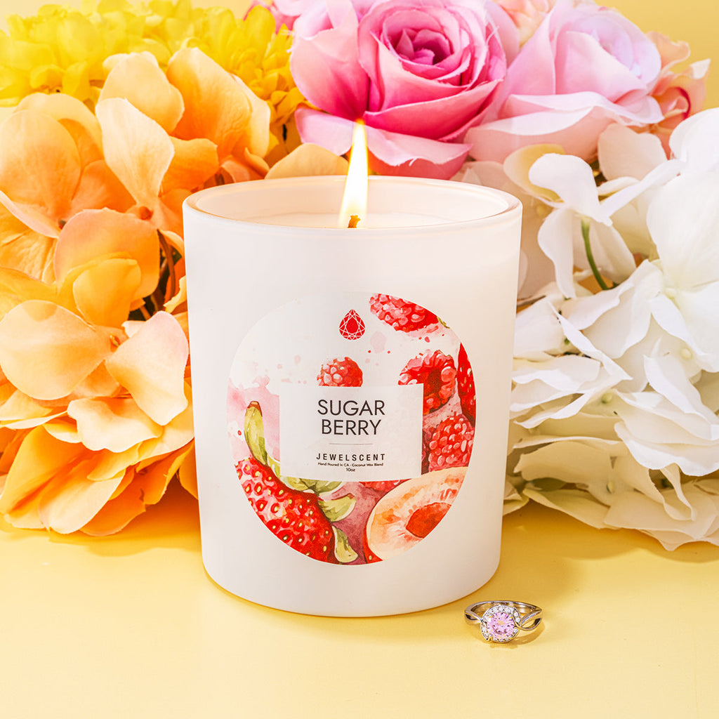 JewelScent - Sugar Berry 10oz Signature Jewelry  Candle