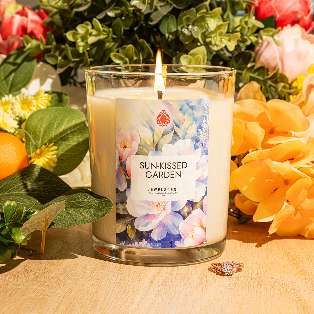 JewelScent - Sun-Kissed Garden 18oz Home Jewelry Candle