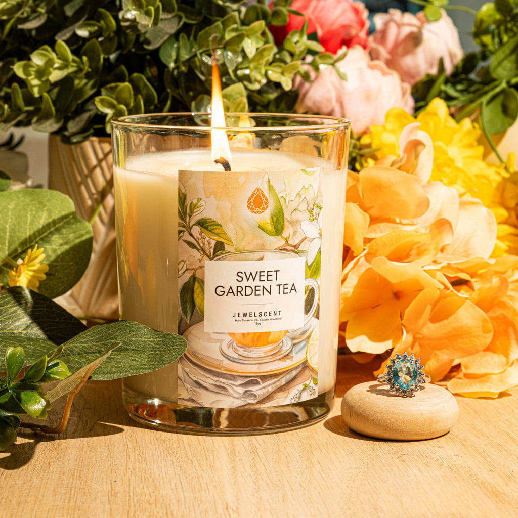 JewelScent - Sweet Garden Tea 18oz Home Jewelry Candle
