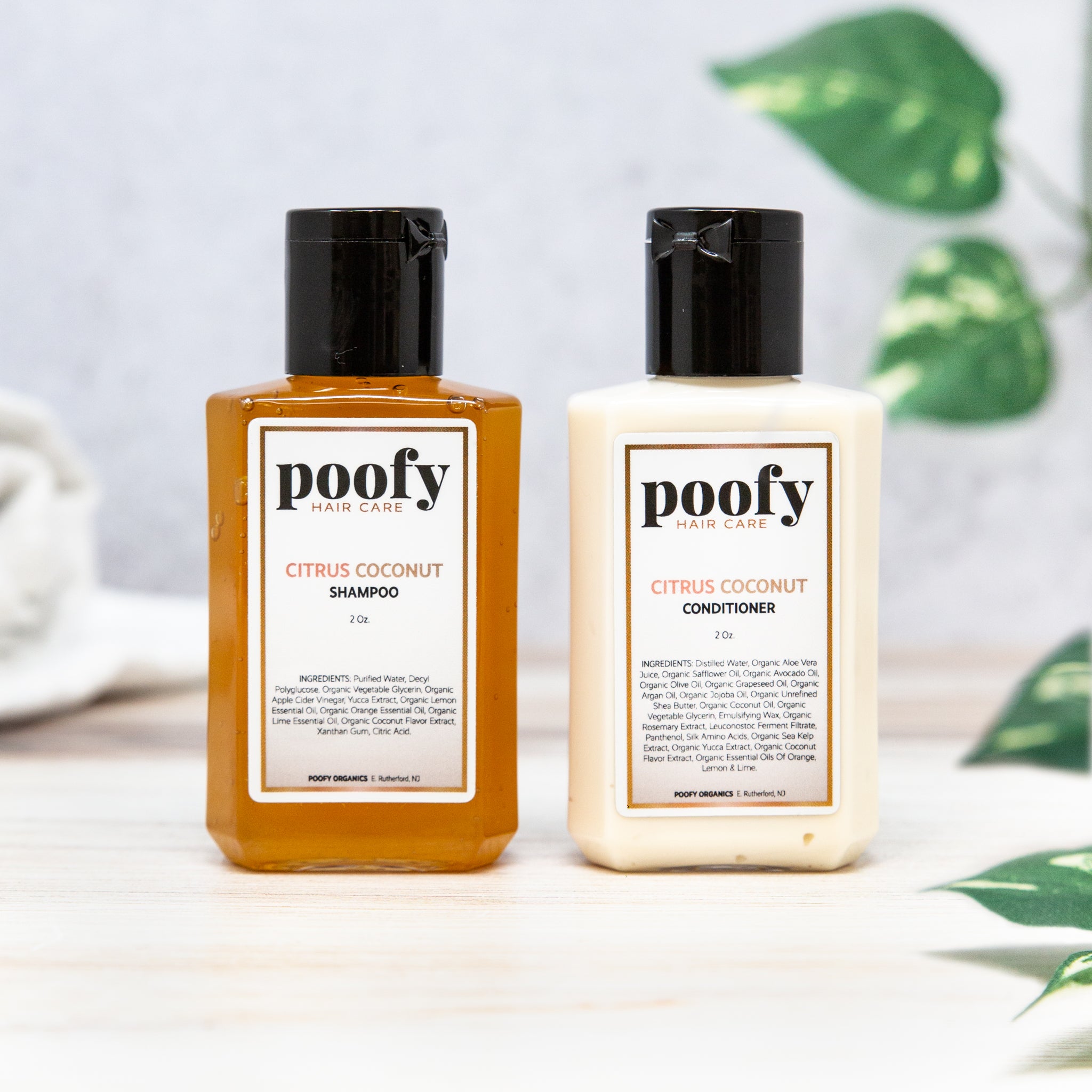 Poofy Organics - Citrus Coconut Shampoo & Conditioner - Travel Set