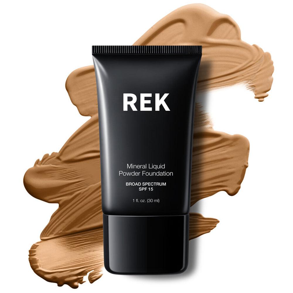 REK Cosmetics - Warm Nude | Mineral Liquid Powder Foundation with SPF 15